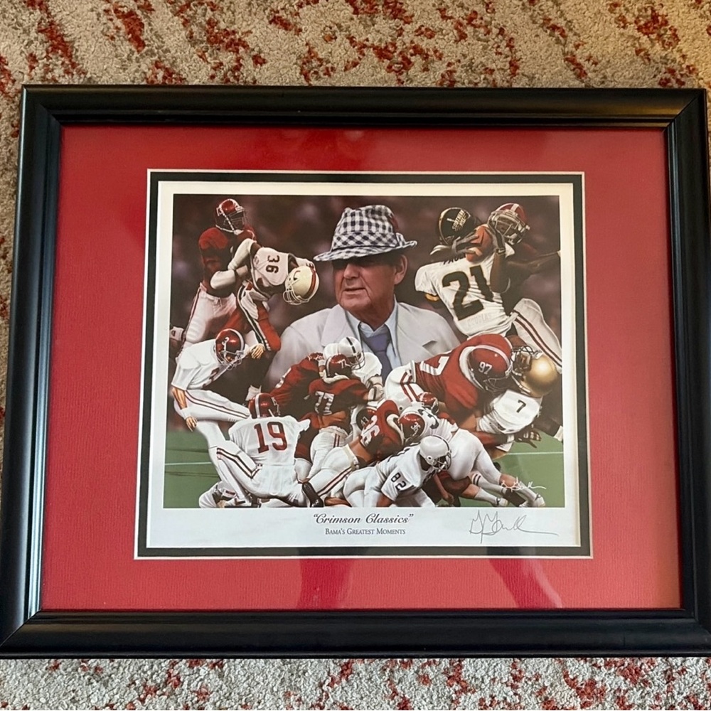Framed Crimson Classics Alabama Football Collage